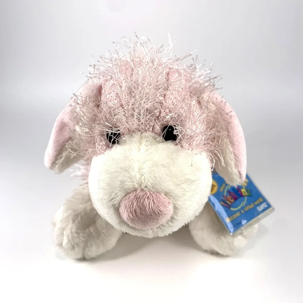 Webkinz Ganz Plush HM228 Pink & White‎ Dog NEW w/ Sealed Code All Tags